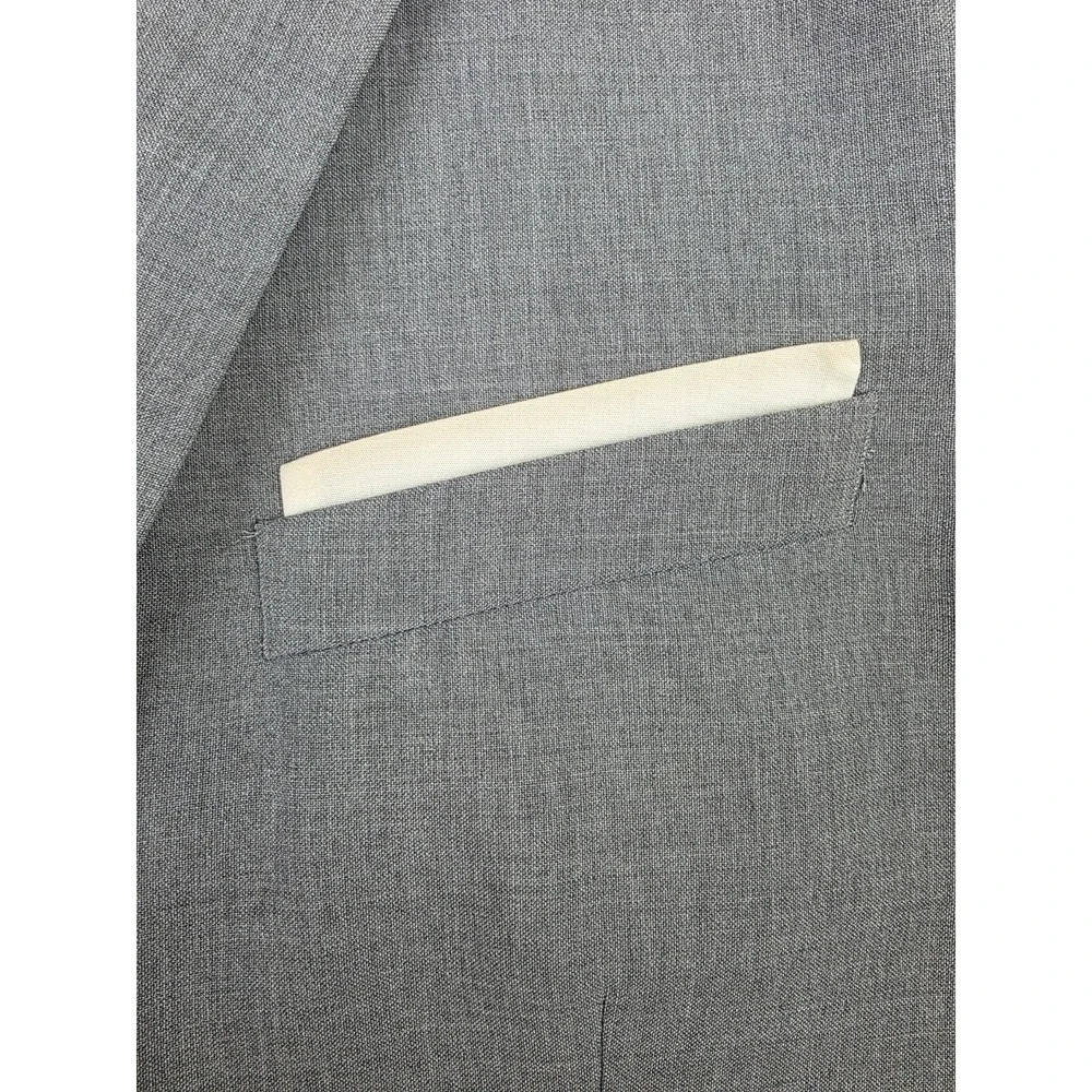 H&M Sport Coat Blazer‎ 40R Mens Dark Grey Suit Jacket Two Button Formal